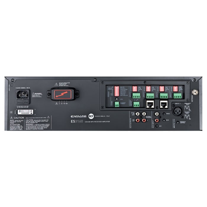 RCF ES-3160-MK2 Digital Receiver Mixer Amplifier For CD, USB, MP3 Player, FM Tuner And Bluetooth