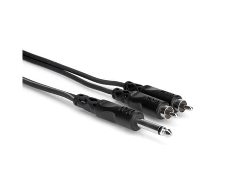 Hosa CYR-102 6.6' 1/4" TS To Dual RCA Audio Y-Cable