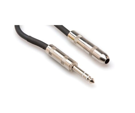 Hosa DOC-106 6" 1/4" TRS To 1/4" TSF Audio Direct Out Cable