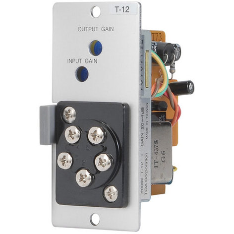 TOA T-12S Unbalanced Line Input Module For 900-Series Amplifier With Input Mute-Receive