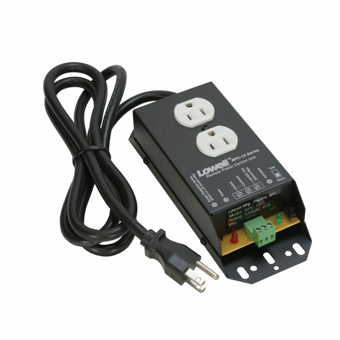 Lowell RPC-15 Remote Power Control, 15A, 1 Duplex Outlet, 6' Cord