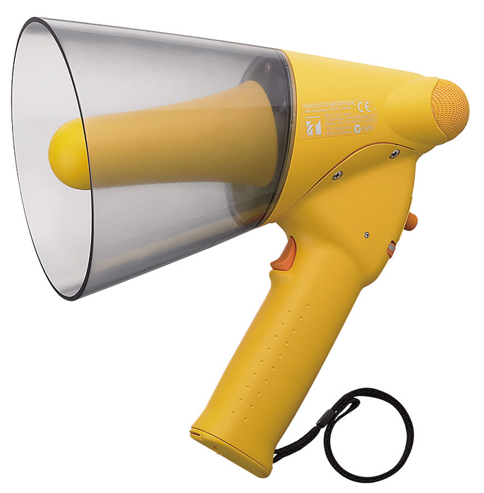 TOA ER-1206W 6W Splash-Proof Megaphone With Whistle, Yellow