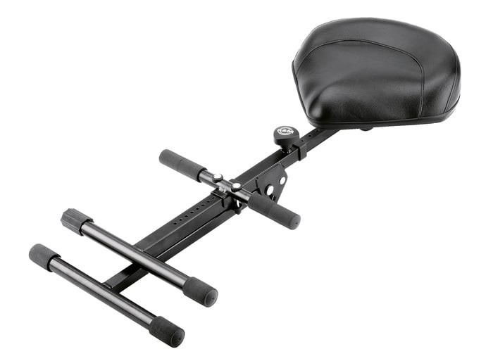 K&M 14045 Stool With Bicycle Seat, Black Leather