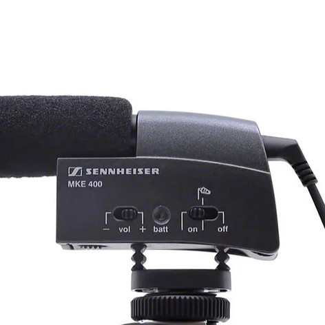 Sennheiser MKE 400 Shotgun Microphone, SuperCardioid, Condenser For Cameras