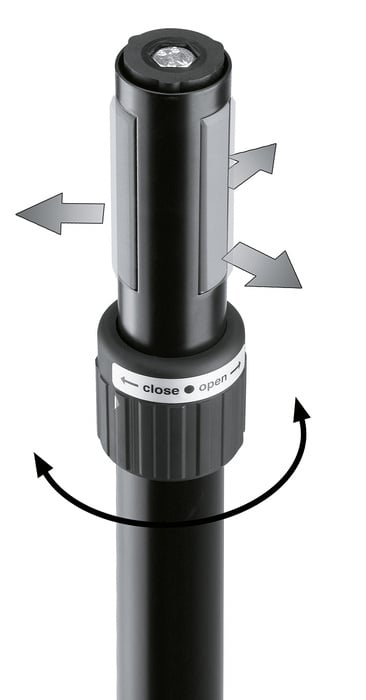 K&M 21366 35.4"-54" Subwoofer To Satellite Speaker Pole With Ring Lock