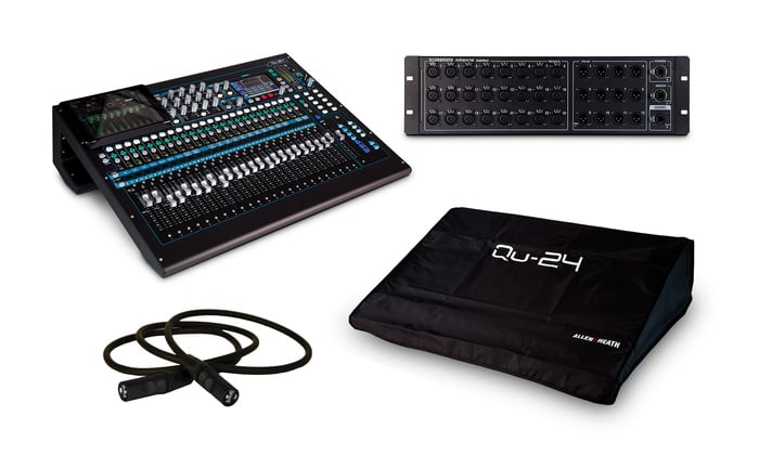 Allen & Heath Qu-24C Starter Pack 24-Channel Digital Mixer And Stagebox Bundle