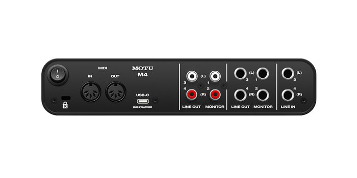 MOTU M4 4x4 USB-C Bus-Powered Audio Interface