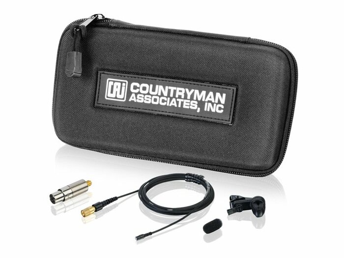 Countryman B2DW5FF05BSL B2D Directional Lavalier Mic With Detachable TA4F And Mid Gain, Black