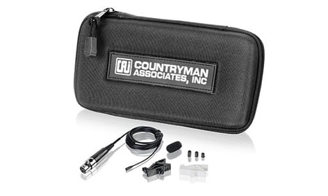 Countryman B6W6FF05BSL B6 Lavalier Mic With TA4F Connector And Low Gain, Black