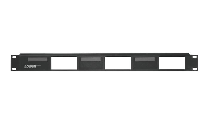 Lowell D3P-ID-1 3 Device Decorator Rack Panel, 1U, Black