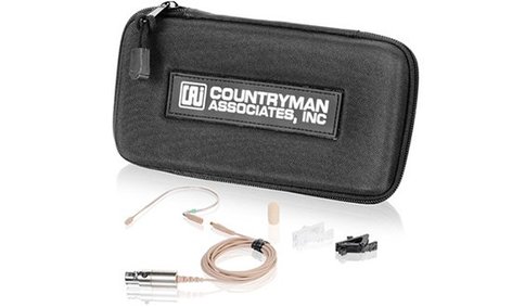 Countryman E2W5CSL E2 Earset Mic With TA4F, Cocoa