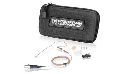 Countryman E6DW5C1SL E6 Directional Earset Mic With TA4F, 1mm Cocoa