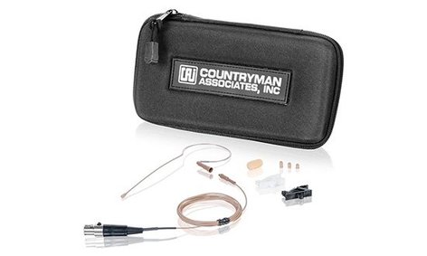 Countryman E6DW5C2SL E6 Directional Earset Mic With TA4F, 2mm Cocoa