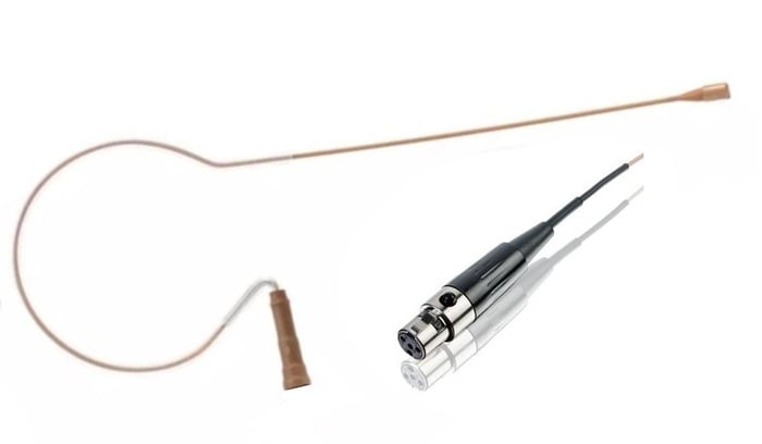 Countryman E6DW7T1SL E6 Directional Earset Mic With TA4F And Low Gain, 1mm Tan