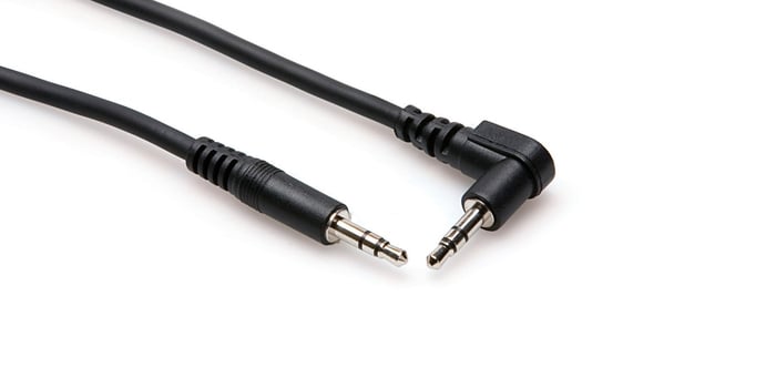 Hosa CMM-110R 10' 3.5mm TRS To 3.5mm TRS Cable With One Right-Angle Connector