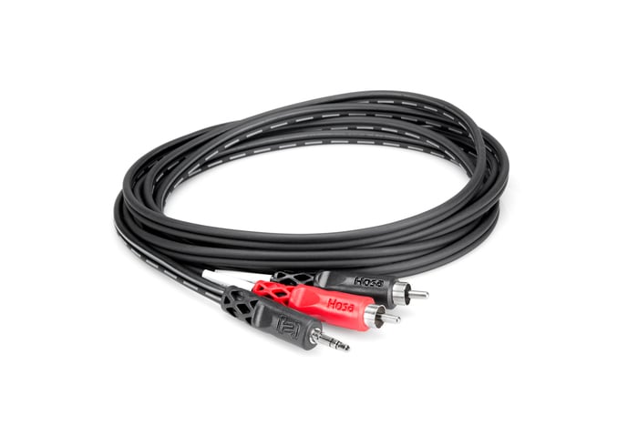 Hosa CMR-203 3' 3.5mm TRS To Dual RCA Audio Y-Cable