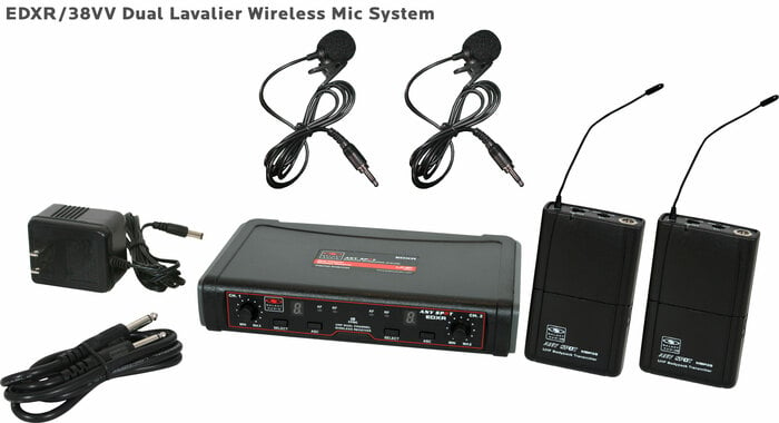 Galaxy Audio EDXR/38VV EDXR UHF Wireless Dual Bodypack System With Lavalier Mics