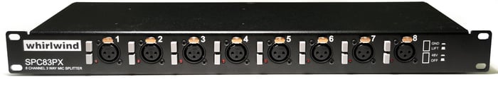 Whirlwind SPC83P 1RU 8-Channel Splitter Wired For External 48V Supply