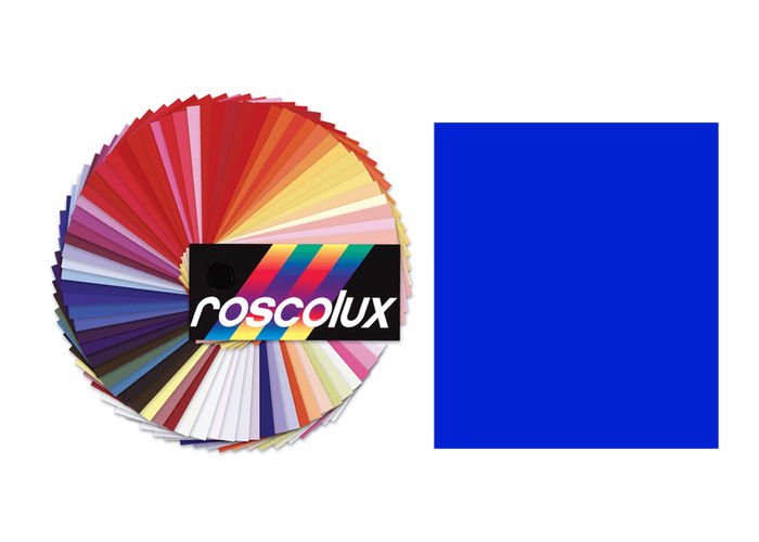 Rosco Roscolux #383 Roscolux Sheet, 20"x24", 383 Sapphire Blue