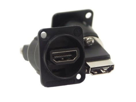 Switchcraft EHHDMI2BPKG EH Series HDMI Feed Through Connectors With Mounting Screws