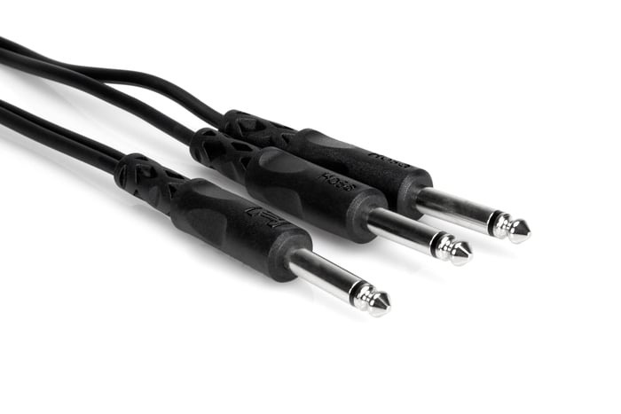 Hosa CYP-103 3' 1/4" TS To Dual 1/4" TS Audio Y-Cable