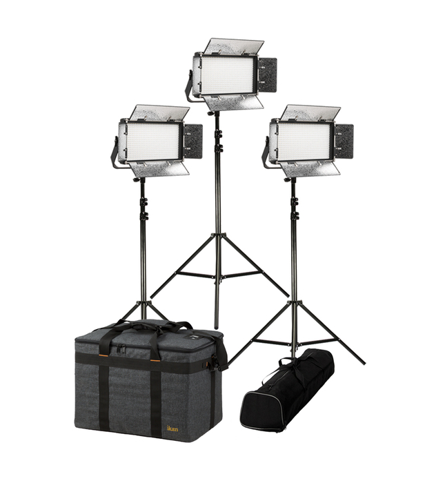 ikan RW5-3PT-KIT Light Kit With 3 X Rayden Daylight Half X 1 LED Lights