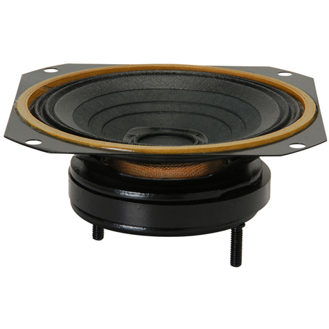 Quam 4C3PAB 4" Loudspeaker With Square Frame, Transformer Mounting Studs, 8 Ohm Impedance