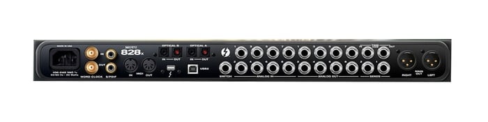 MOTU 828x 28x30 Thunderbolt, USB 2.0  Audio Interface With DSP