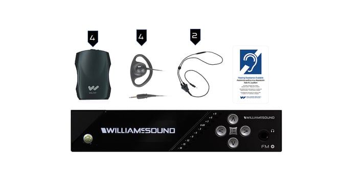 Williams AV FM 557 FM+ And Wi-Fi Assistive Listening, 4 Receivers