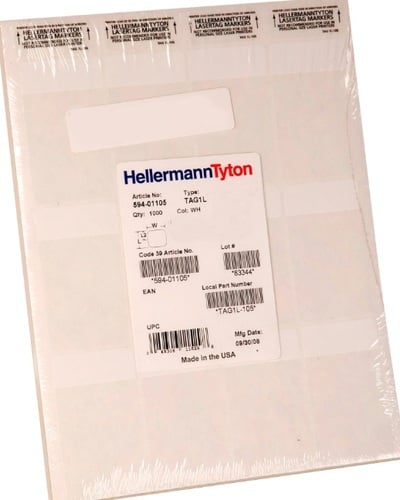 HellermannTyton TAG5L-105 Self-Laminating Laser Tags/5000