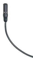 Audio-Technica AT898CT4 Subminiature Lavalier Microphone, Cardioid, Condenser, Less Power Module, Terminated for Shure Wireless Systems AT898CT4