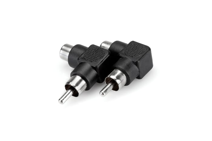 Hosa GRA-259 RCA-F To RCA Right-Angle Audio Adapter, 2 Pack