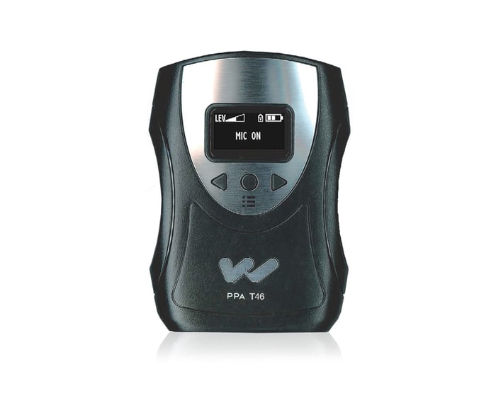 Williams AV PPA T46 Assistive Listening FM Bodypack Transmitter, 72 To 76 MHz