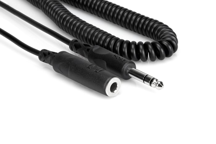 Hosa HPE-325C 25' 1/4" TRSF To 1/4" TRS Headphone Extension Cable, Coiled