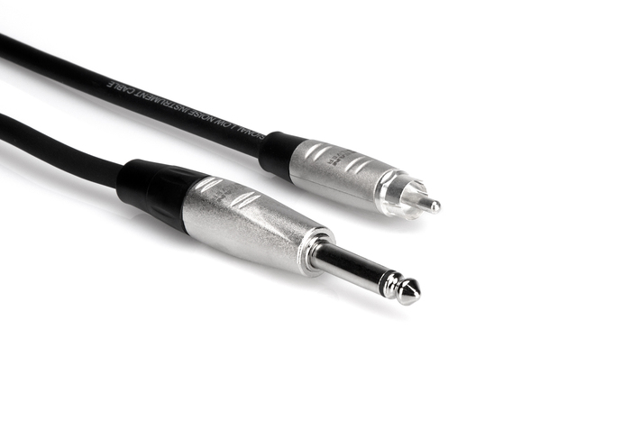 Hosa HPR-015 15' Pro Series 1/4" TS To RCA Audio Cable