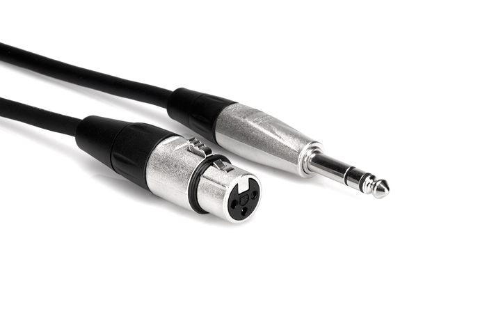 Hosa HXS-001.5 1.5' Pro Series XLRF To 1/4" TRS Cable