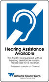 Williams AV IDP 008 ADA Wall Plaque For Hearing Assistance Availability