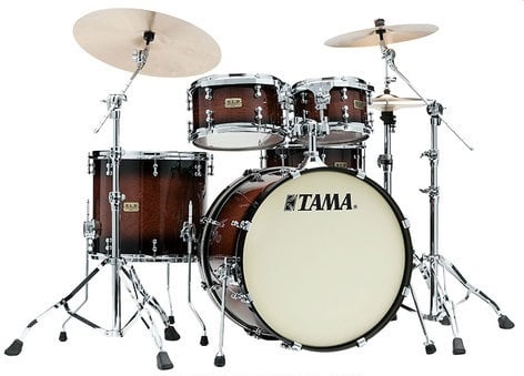 Tama LKP52HTSGKP S.L.P. Dynamic Kapur 5-piece Shell Pack, Gloss Black Kapur Burst