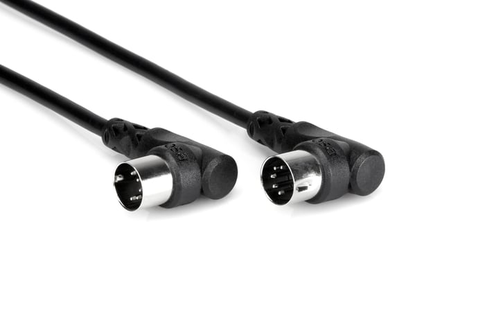 Hosa MID-303RR 3' Right-Angle 5-pin DIN To Right-Angle 5-pin DIN MIDI Cable