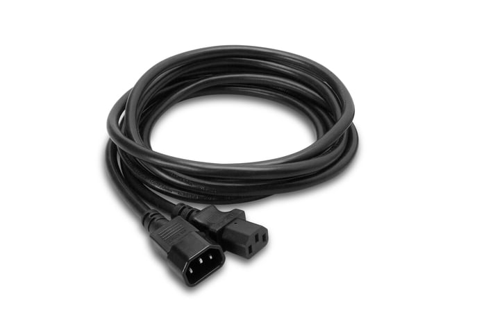 Hosa PWL-403 3' IEC C14 To IEC C13 Power Extension Cord