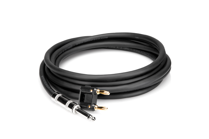 Hosa SKJ-603BN 3' 1/4" TS To Dual Banana Speaker Cable