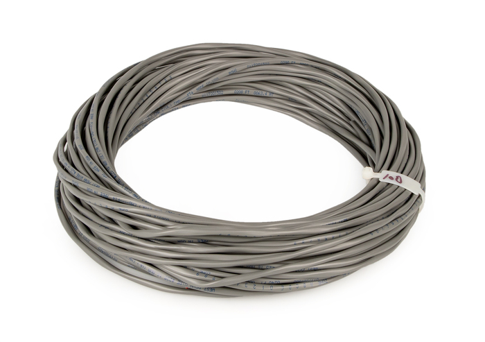 West Penn 225-250-GRAY 250' 2-Conductor 16AWG Stranded Speaker Cable CMR, Gray