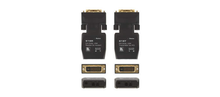 Kramer 616R/T 2-Fiber Detachable Dual Link DVI Module Receiver And Transmitter Set