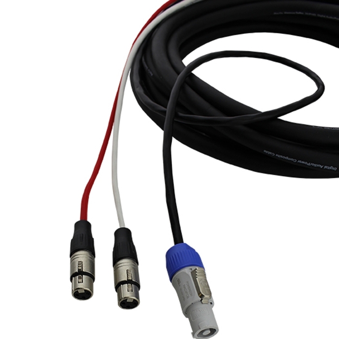 Pro Co EC5-100 100' Combo Cable With Dual XLR And PowerCon