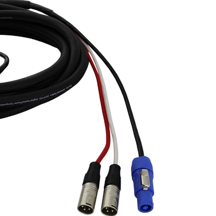Pro Co EC5-100 100' Combo Cable With Dual XLR And PowerCon