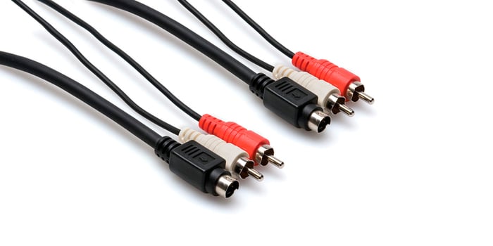 Hosa VSR-302 6.6' S-Video And Dual RCA To S-Video And Dual RCA A/V Cable