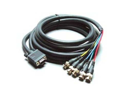 Kramer C-GF/5BM-1 Molded 15-pin HD To 5 BNC (Female-Male) Breakout Cable (1')