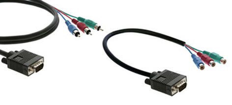 Kramer C-GM/3RVM-6 Molded 15-pin HD To 3 RCA (Male-Male) (6')