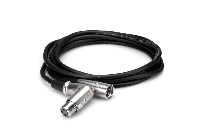 Hosa XFF-101.5 1.5' Right-Angle XLR3F To Straight XLR3M Cable