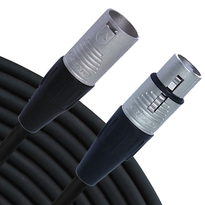 Rapco RM1-25 25' RM1 Series XLRF To XLRM Microphone Cable, Black